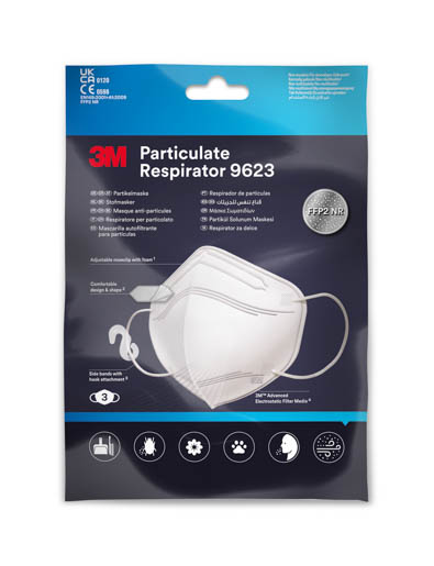 3M FFP2 Atemschhuttzmaske 9623 (1SET=3 STK) #9623-3